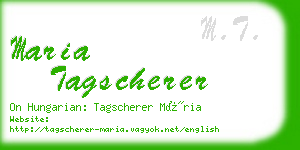 maria tagscherer business card